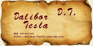Dalibor Tesla vizit kartica